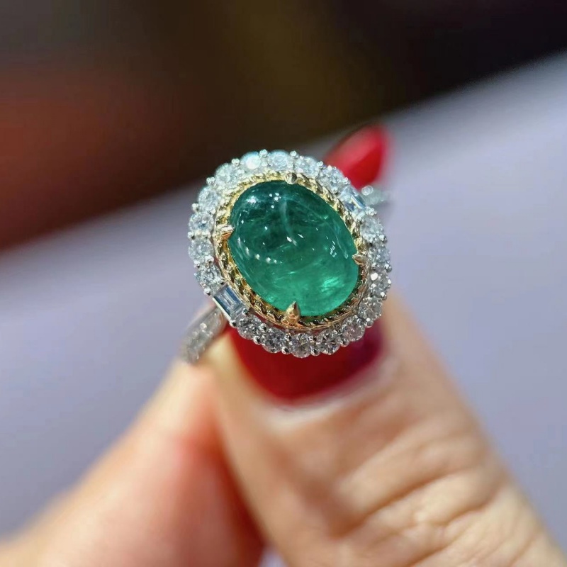 New Design Lab Emerald Wedding Ring Earrings Necklace Sets