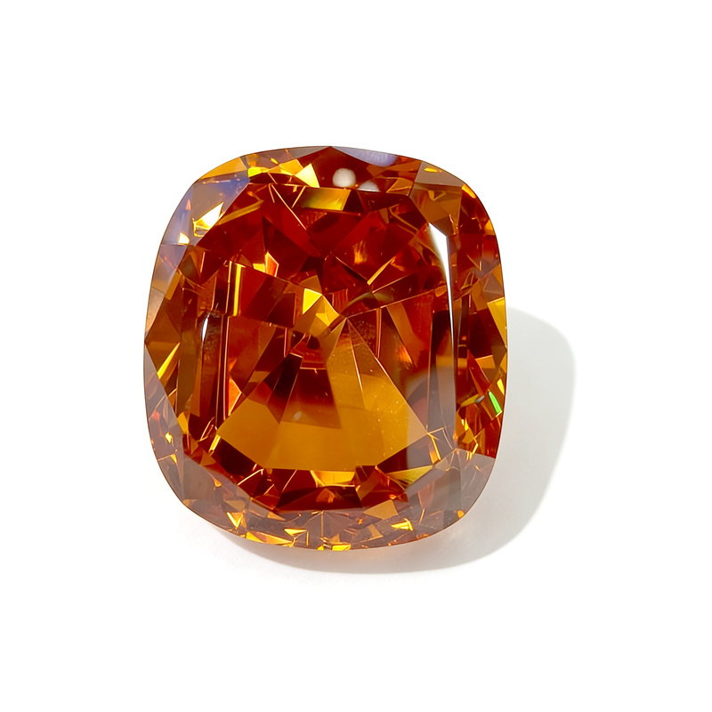 Champagne CZ - Cushion  Big Stone