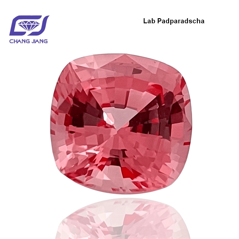 Lab grown Padparadscha-Cushion