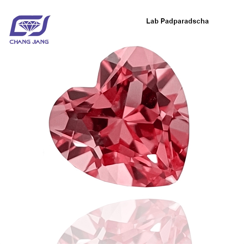 Lab grown Padparadscha-Heart