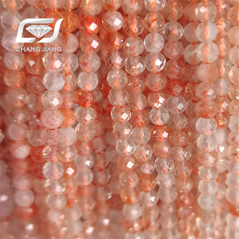 Golden Sun stone-Natural Beads String 2x4mm 48 faces
