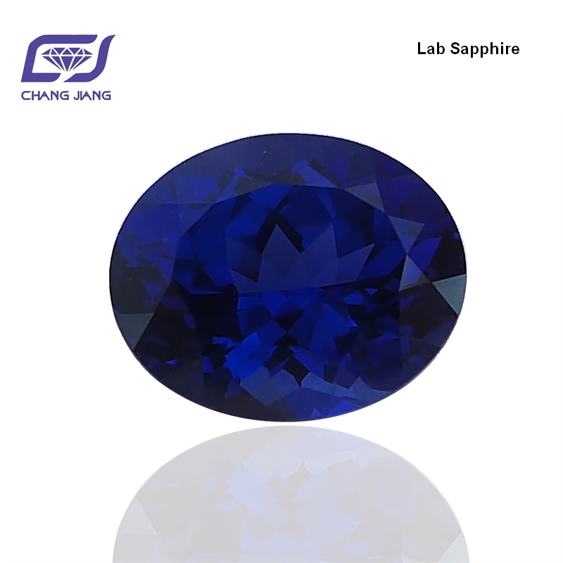 Lab grown Sapphire Royal Blue Oval