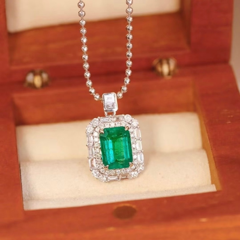 New Design Lab Emerald Wedding Ring Earrings Necklace Sets
