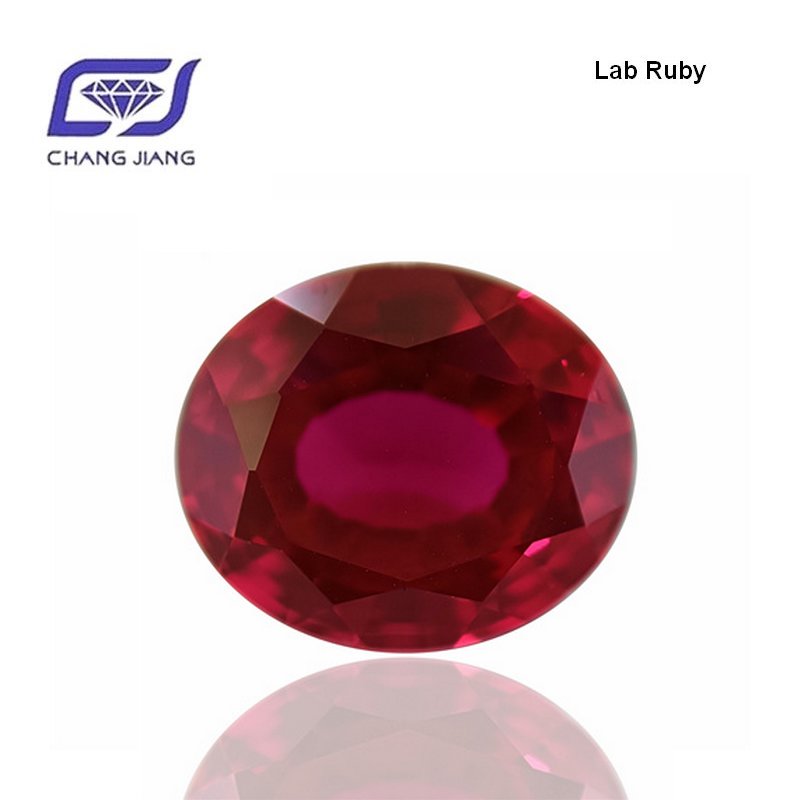 Lab grown Ruby (Red)-Oval 红宝