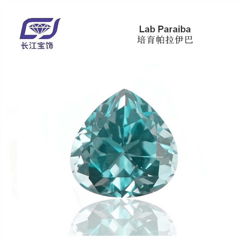 Lab grown Paraiba Blue Trillion