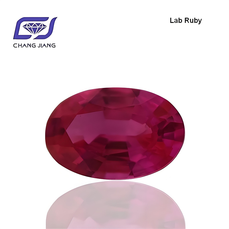 Lab grown Ruby-Oval-Pigeon's Blood(pR) 鸽血红
