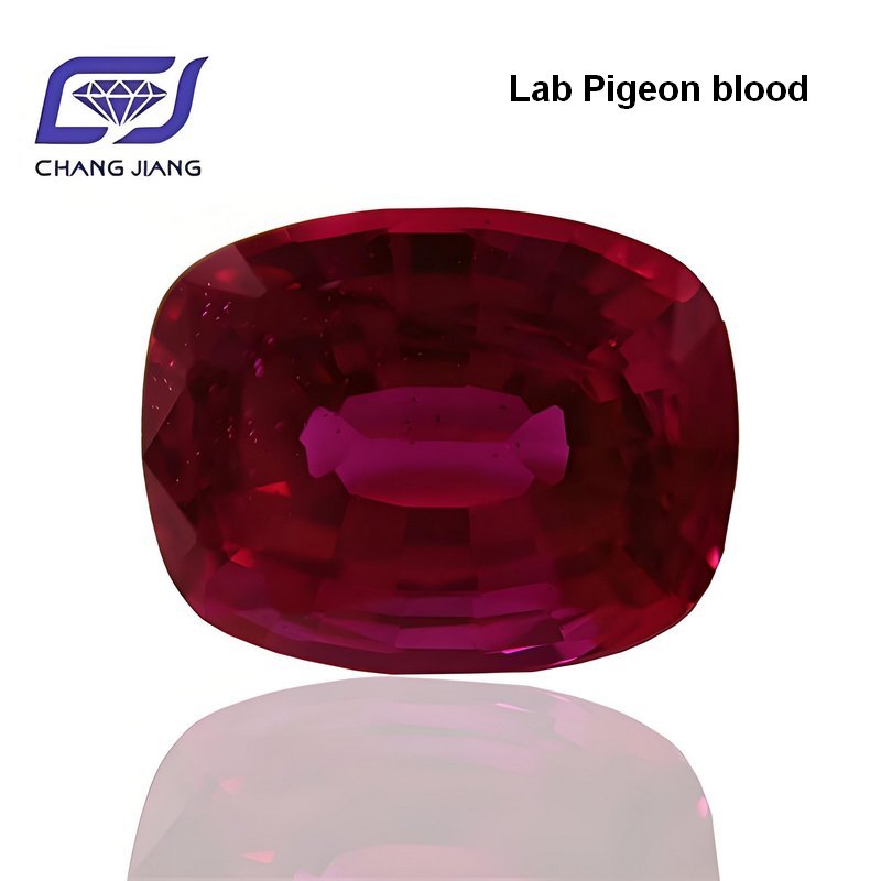 Lab grown Ruby-Cushion-Pigeon blood 鸽血红