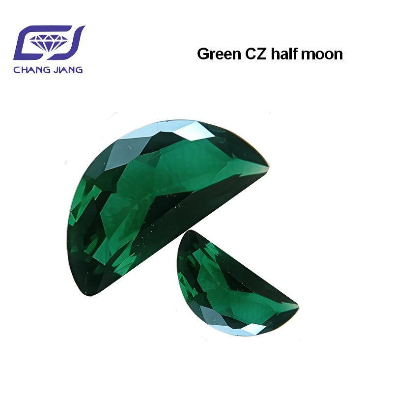 GREEN CZ Half Moon