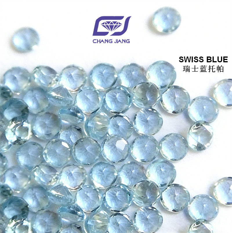 Natural Swiss Blue Topaz RD