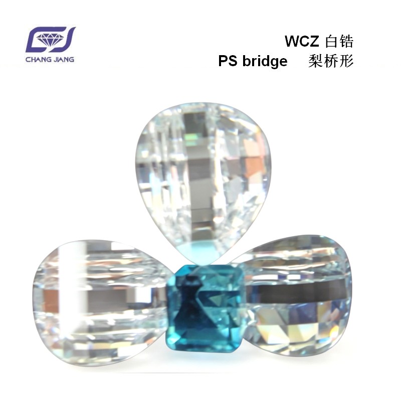 WHITE CZ Pear Bridge