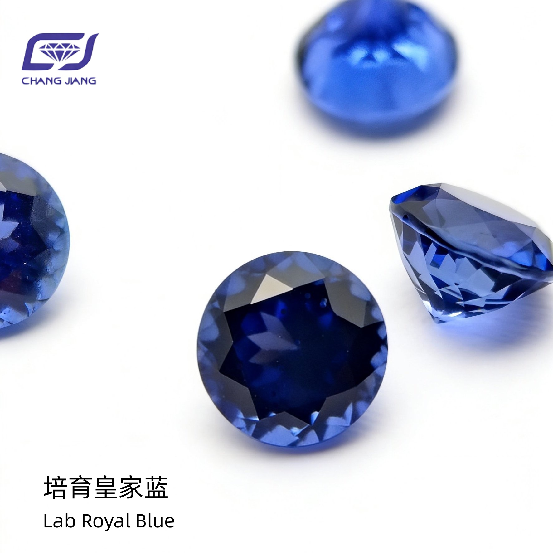 Lab grown Sapphire Royal Blue Round