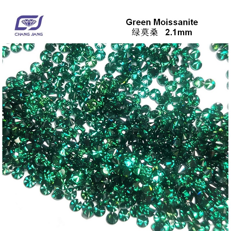 Green Moissanite Round stone