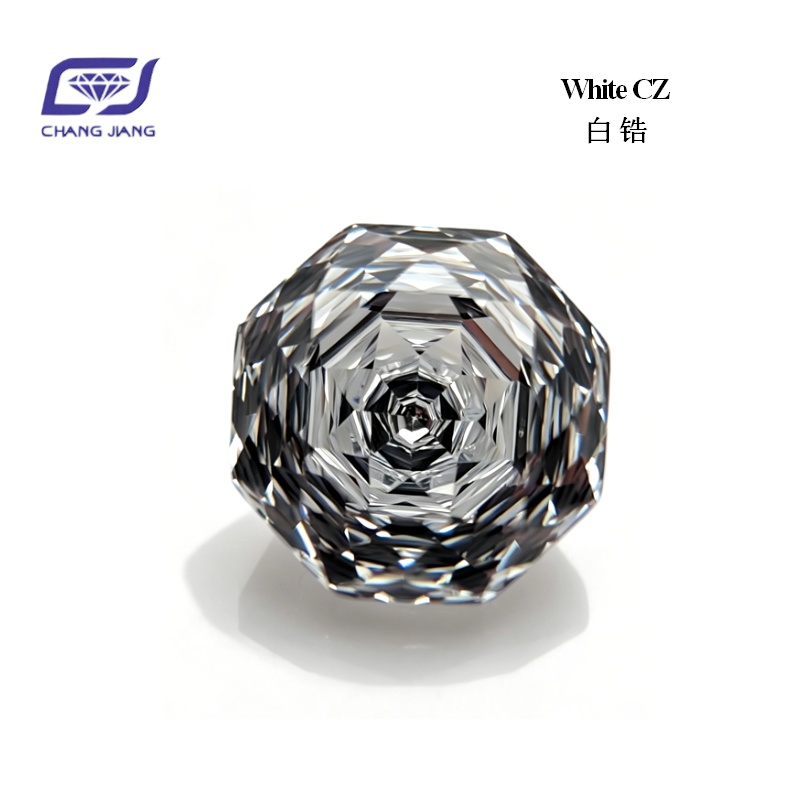 White CZ-Lucky Rose cut