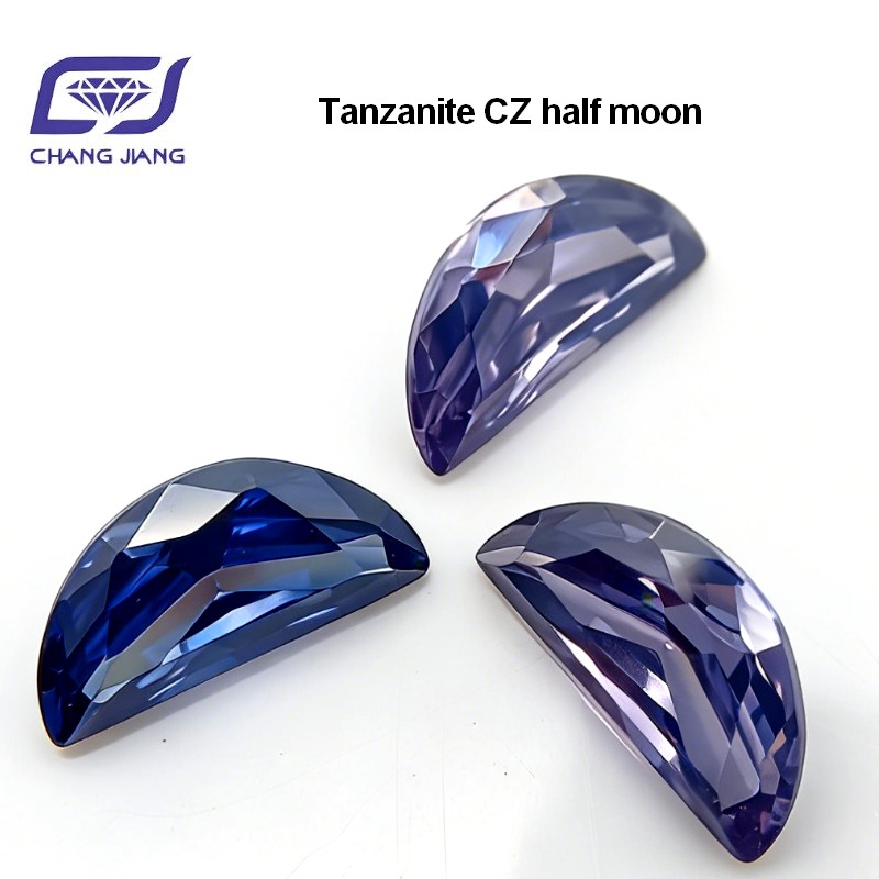 TANZANITE CZ Half Moon
