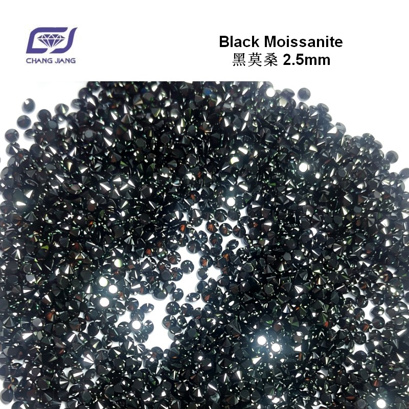 Black Moissanite Round stone