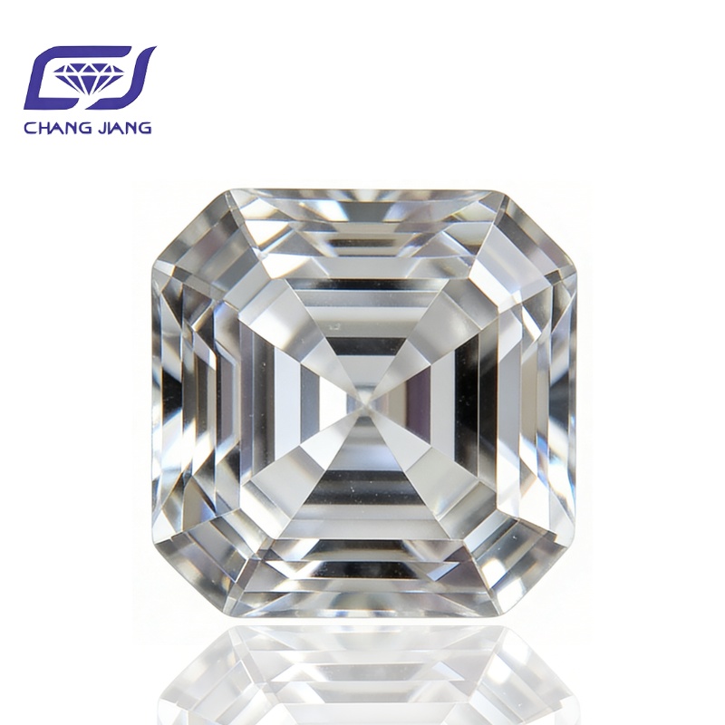 WHITE CZ Asscher cut