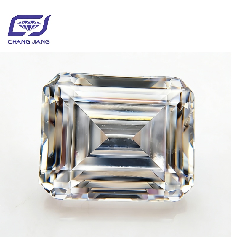 WHITE CZ-Emerald Cut