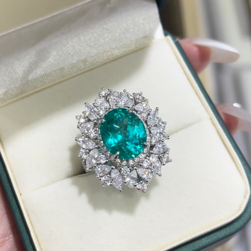 New Design Lab Paraiba Wedding Ring Earrings Necklace Sets